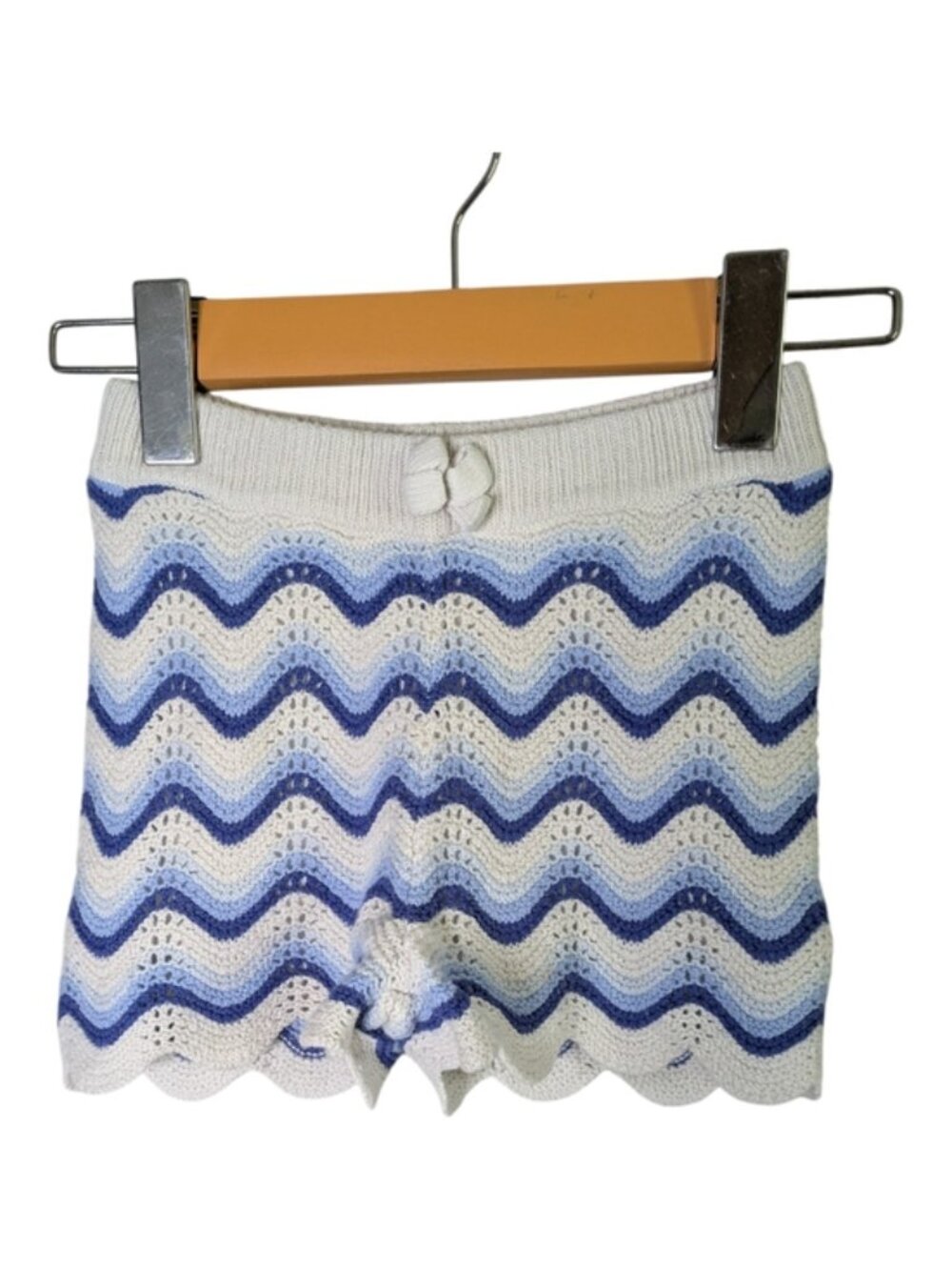 Janie and Jack The Color Wave Crochet Short Blue White Size 3